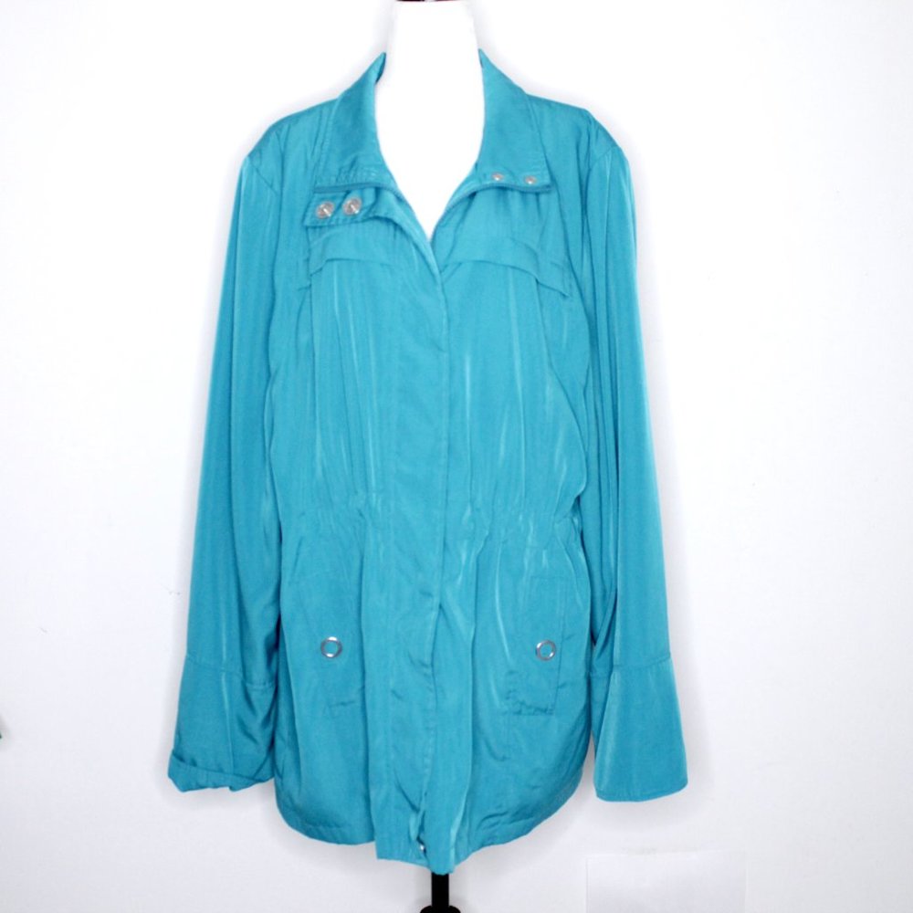 Penningtons Women's Blue Turquoise Jacket Autumn/Spring Size 2X